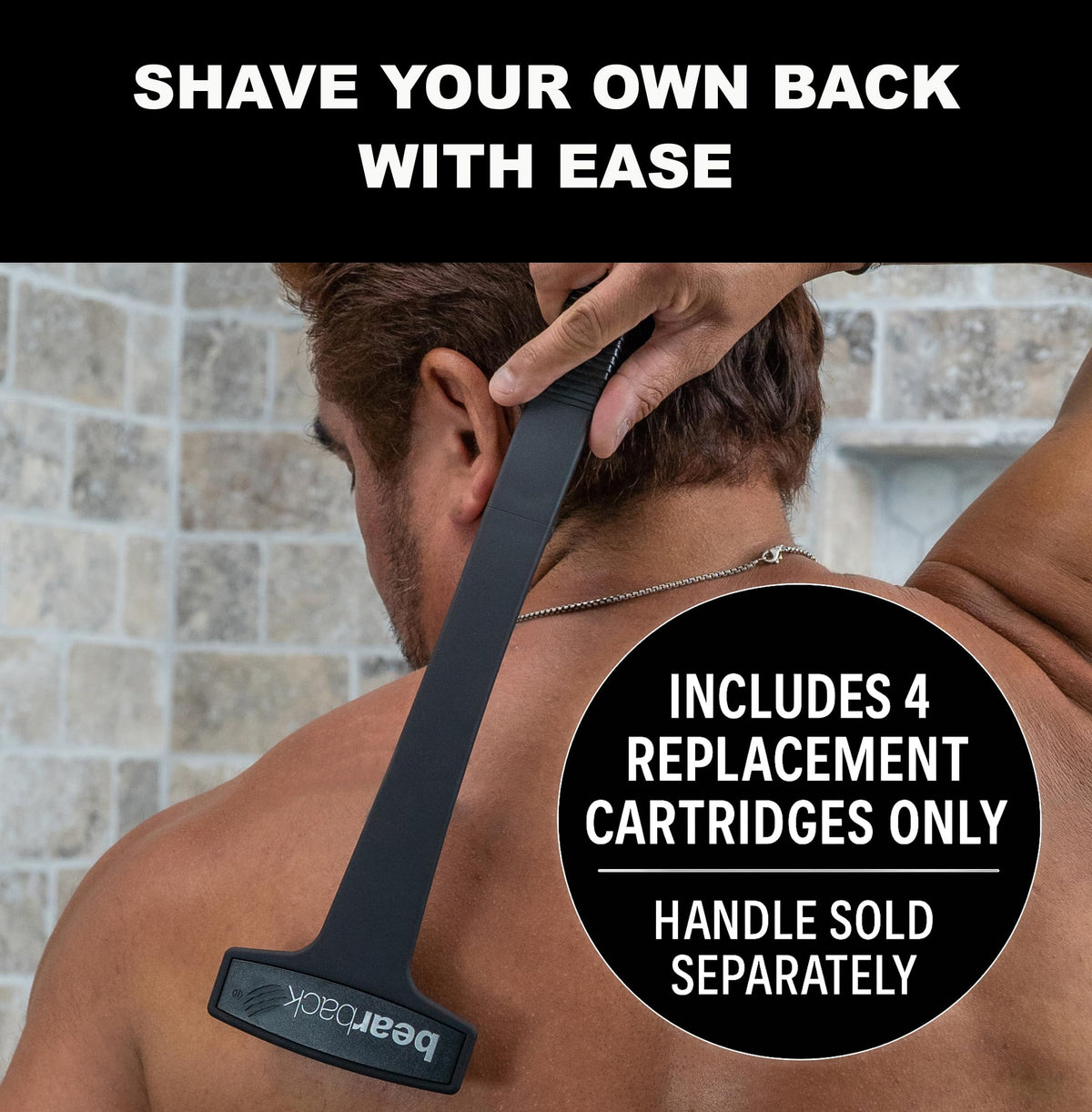 Bearback back shaver refill blades are compatible with the Bearback handle and system.