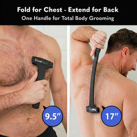 Bearback back shaver wet or dry use for showers or travel.