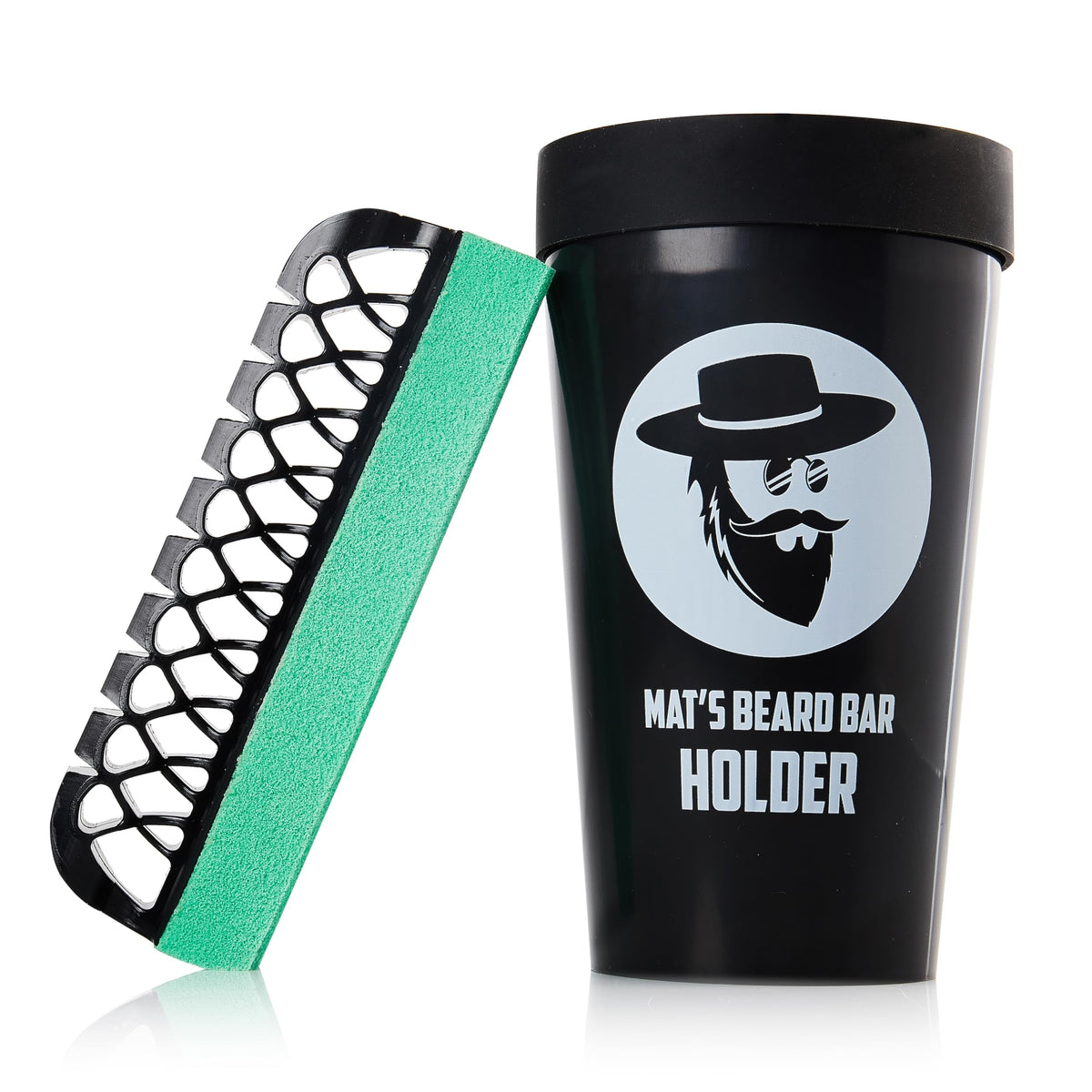 Mat's Beard Bar Pro V2 cleanup on sink prevents beard mess after shaving.