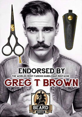 Black anodized finish with brass accents on Beard & Bates shears