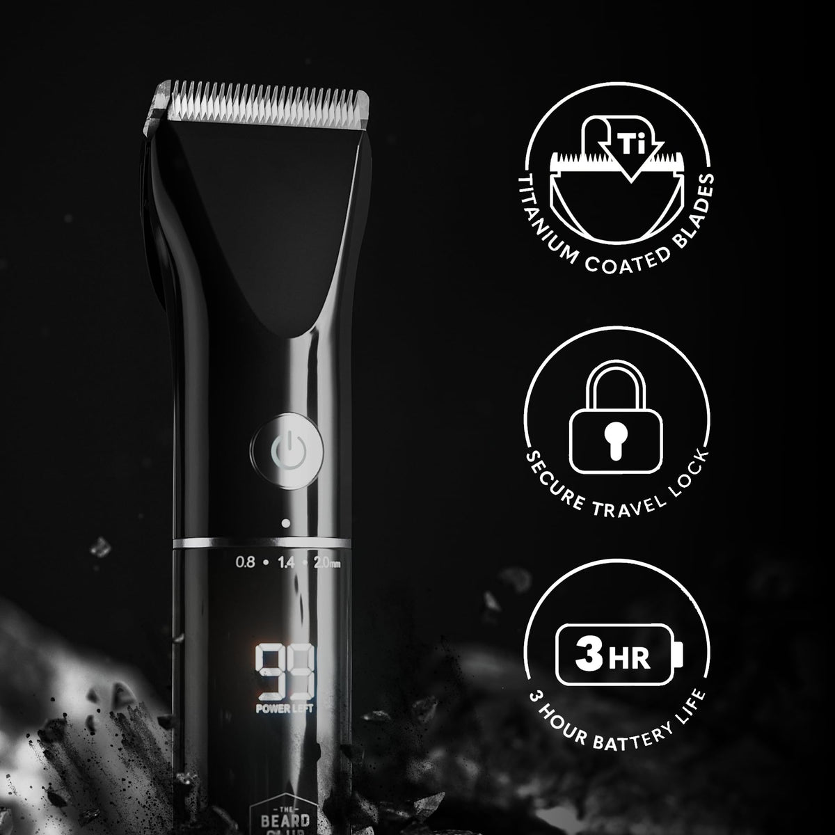 Beard Club grooming kit brush for detangling and smooth product application.