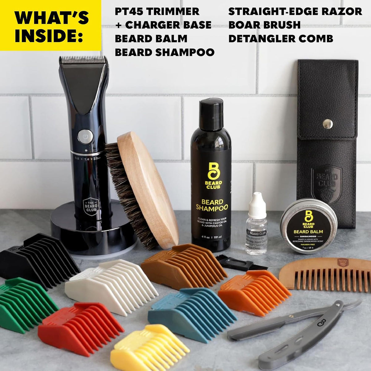 Beard Club grooming kit gift packaging ideal for birthdays or holidays.