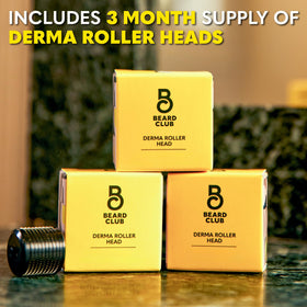 3-pack Beard Club heads keep your roller ready for ongoing grooming.