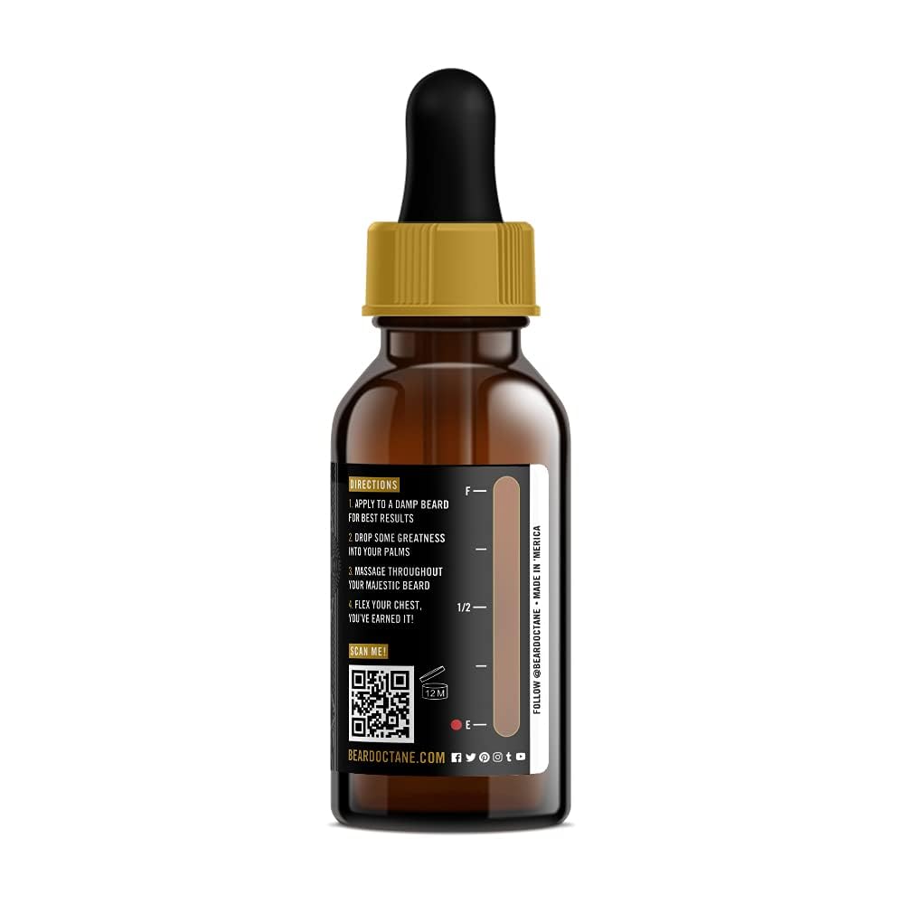 Argan and Jojoba oils in Beard Octane condition and nourish beard