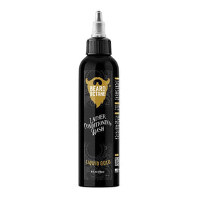 Beard Octane Liquid Gold bottle pour, gentle beard cleanse.