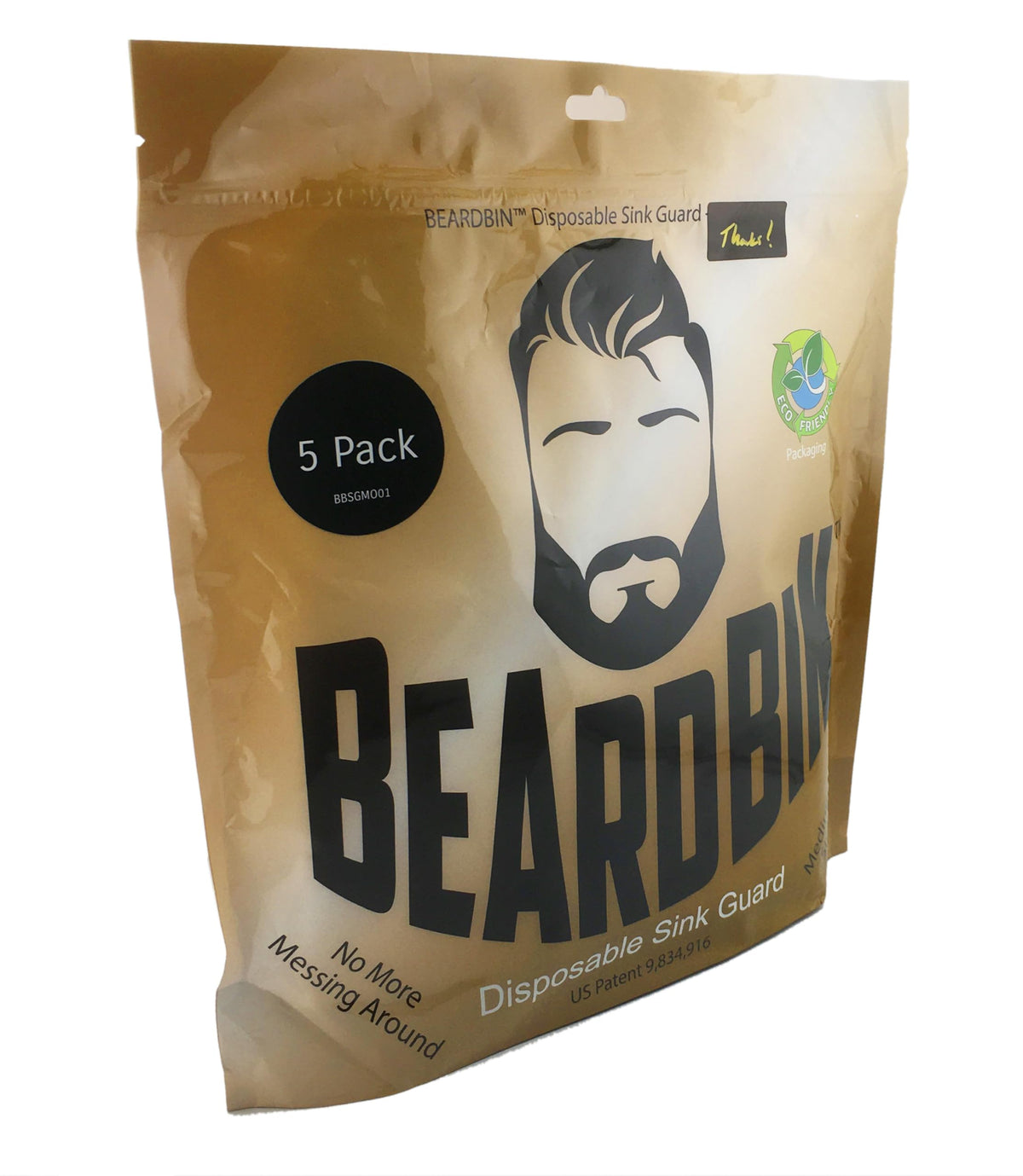 BeardBin Sink Guardian full-coverage captures all beard hair.