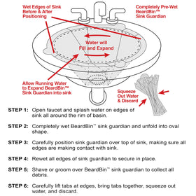 BeardBin Sink Guardian mess-free grooming keeps bathroom tidy.