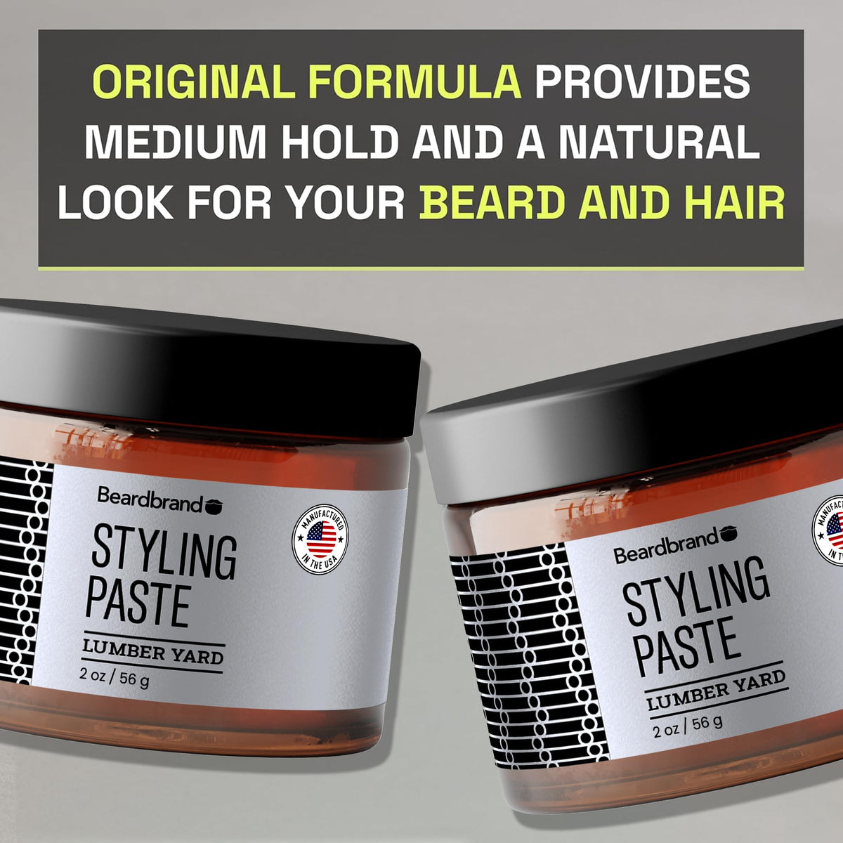 Beardbrand medium hold finish satin shows flexible natural texture