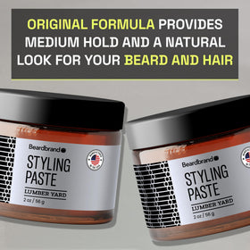 Beardbrand medium hold finish satin shows flexible natural texture