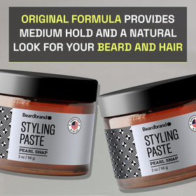 Beardbrand texture satin finish enhances natural shine without stiffness