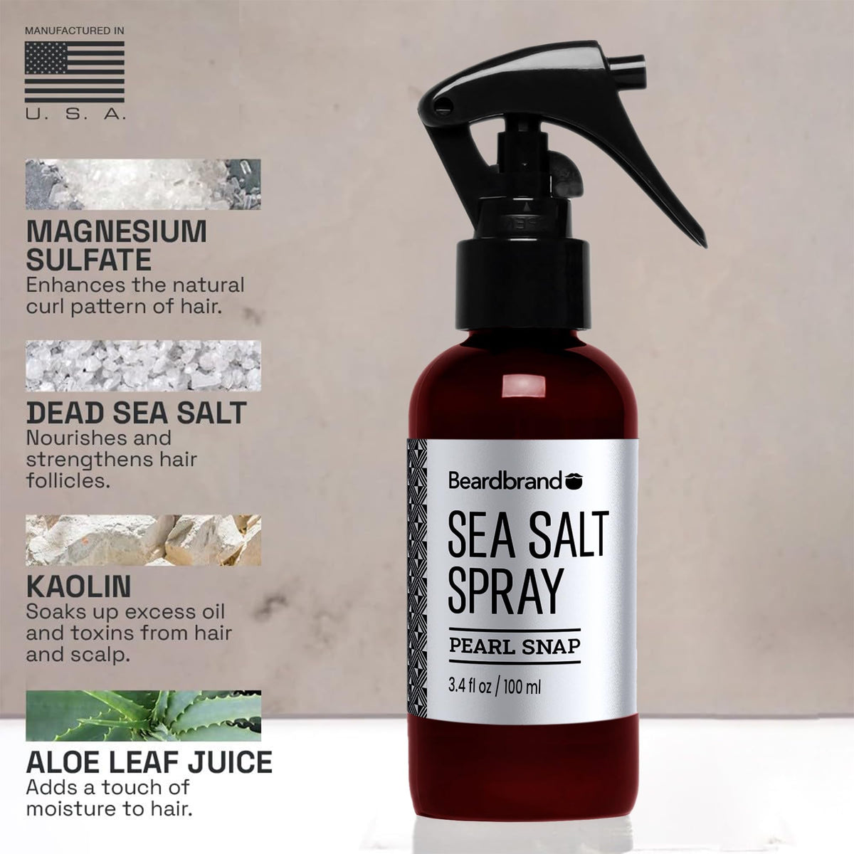 Beardbrand Texturizing spray in action delivering flexible hold.