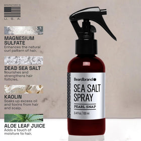 Beardbrand Texturizing spray in action delivering flexible hold.