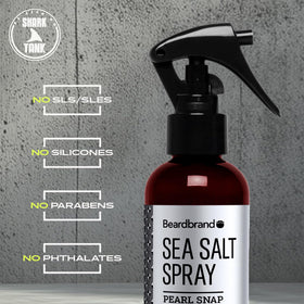 Beardbrand 3.4 oz bottle shown for daily styling routines.
