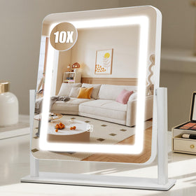 Bearolve rechargeable vanity mirror with LED lights for clear, even makeup illumination.