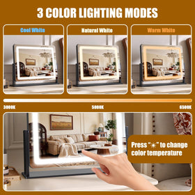 Bearolve vanity mirror features 360° rotation for flexible angles