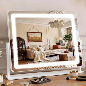 Bearolve vanity mirror with lights in 22x17 size for full-face view
