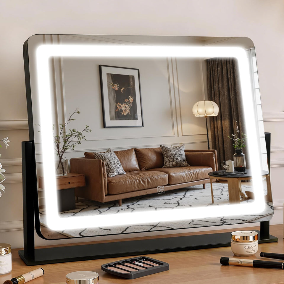 Bearolve vanity mirror with 22x17 lighting for precise makeup application