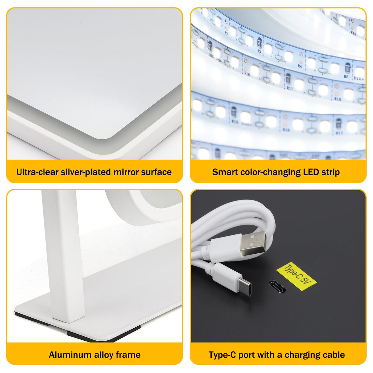 Bearolve vanity mirror metal frame durability and premium feel