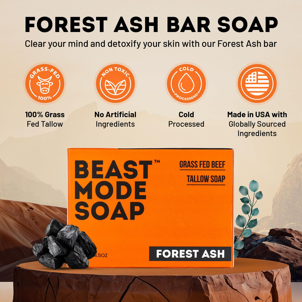 Beast Mode Soap activated charcoal suds deliver deep clean without over-drying