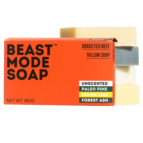Beast Mode Soap Forest Ash bar with charcoal scent for a refreshing, deep cleanse.