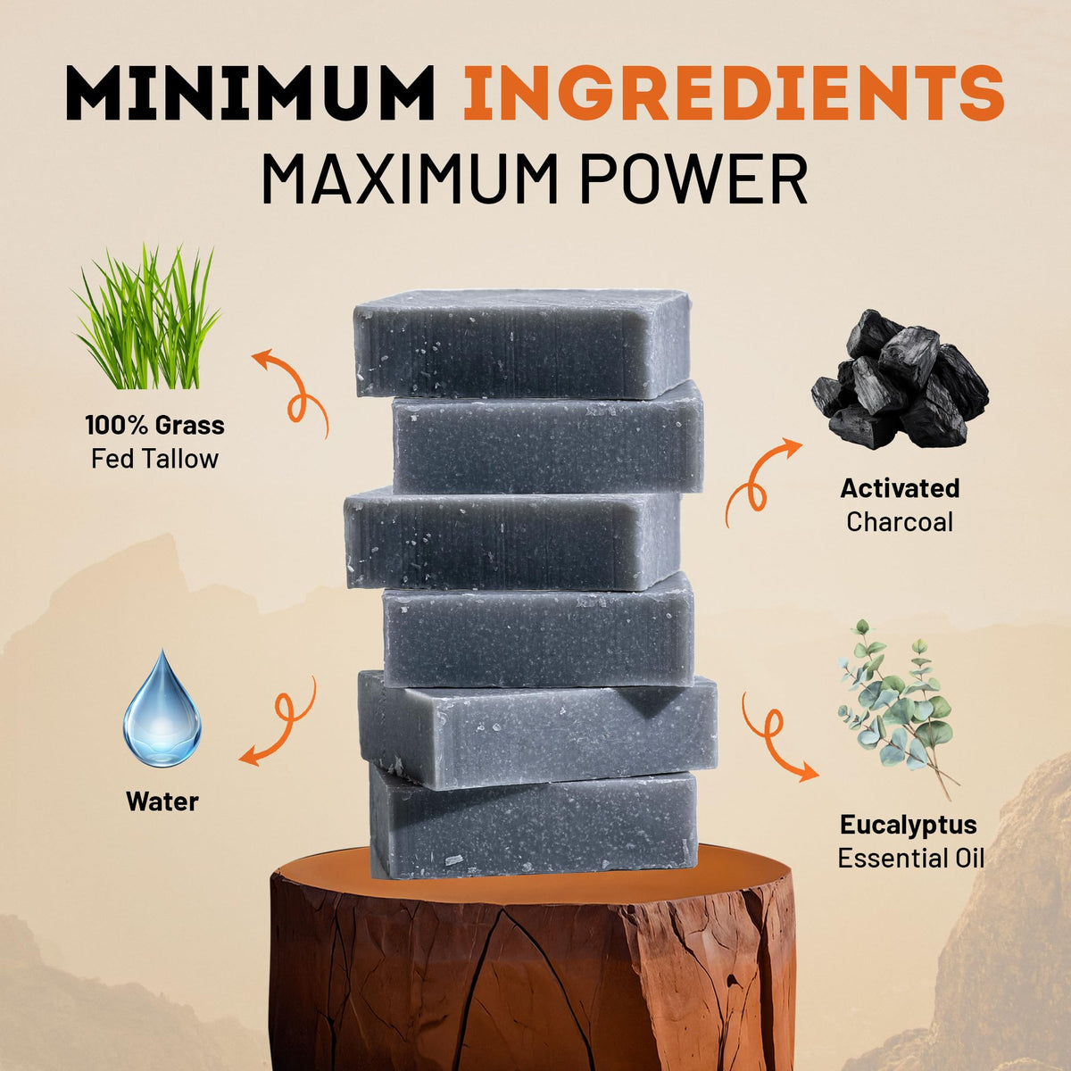 Beast Mode Soap grass-fed tallow delivers nourishing skin feel