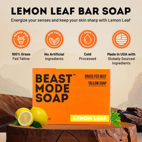 Beast Mode Soap grass-fed tallow texture close-up highlighting vitamin-rich formula
