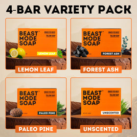 Beast Mode Soap Lemon Leaf bar offers bright citrus scent for a clean, uplifting lather.
