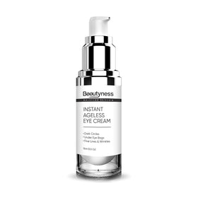 beatool Instant Ageless Eye Cream bottle close-up showing smooth texture for quick eye lift