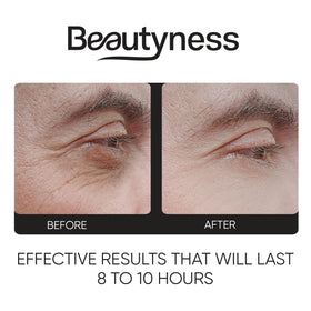 beatool Instant Ageless Eye Cream packaging flatlay showcasing product and benefits
