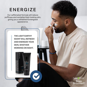 Beau Brummell American-made label signals clean standards and quality skincare.