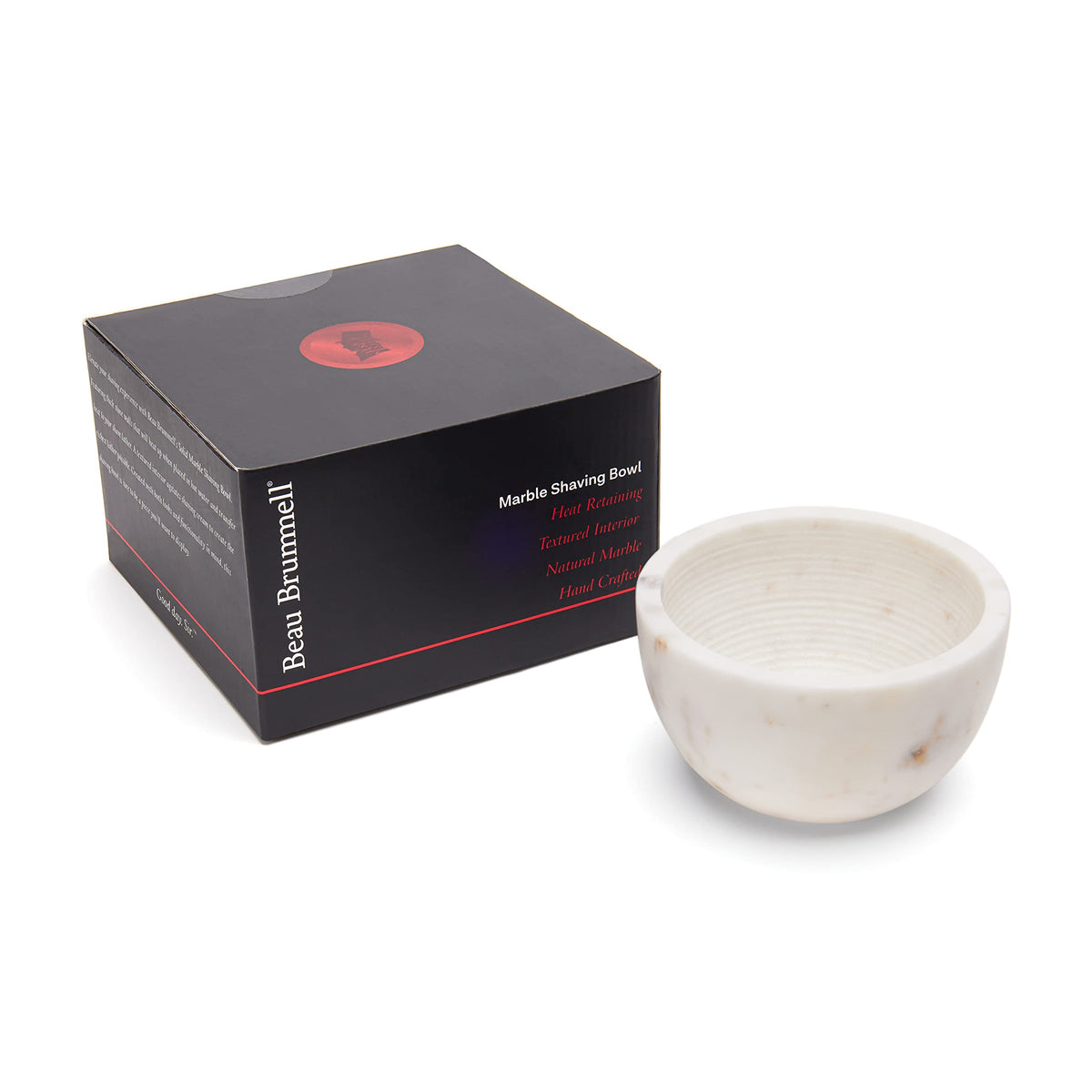 Beau Brummell marble shaving bowl compact size fits your hand.