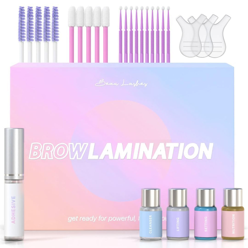 Beau Lashes Brow Lamination Kit box for at-home professional results.