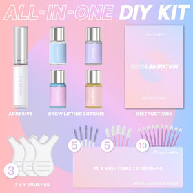 Beau Lashes Brow lamination tools set with brushes for precise lift.