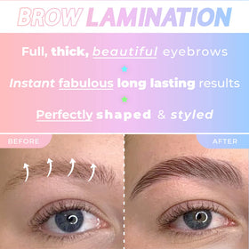 Beau Lashes Brow lift adhesive and applicators for secure shaping.
