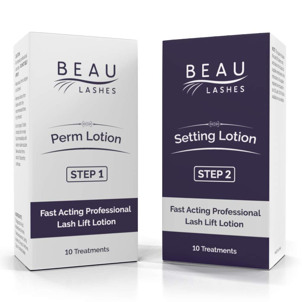 Beau Lashes lash lift lotion box with 10 treatments for professional use.