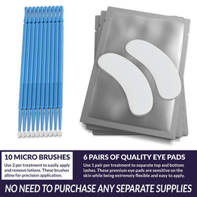 Beau Lashes Y-brushes for even lash distribution
