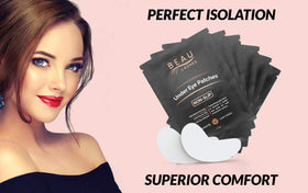 Beau Lashes professional salon use eye pads for reliable lash work.