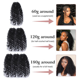 Beauday Miracle Knots in kinky curly texture for natural fullness.