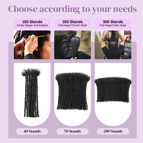 Beauday natural black 1B color dreadlocks ready to blend with your hair.