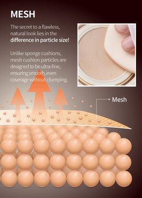 BEAUDIANI cushion displays the semi-matte natural finish on skin