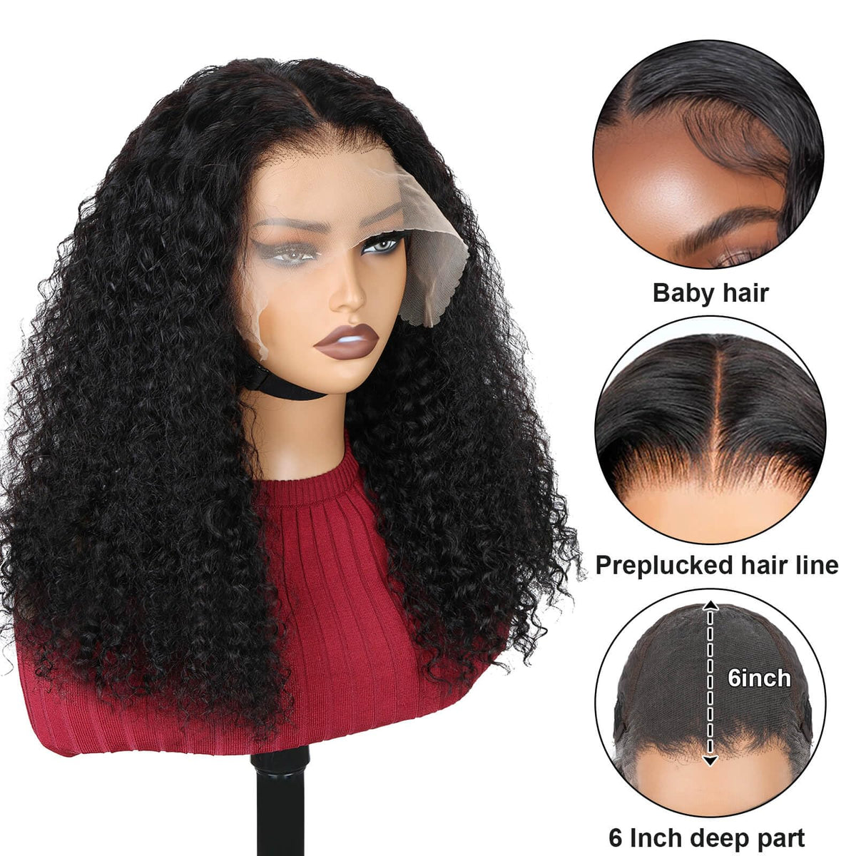 BEAUDIVA kinkycurly wig 16-inch length adds instant volume and fullness