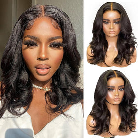 Beauhair 4x4 body wave lace-front wig front view with natural hairline for daily styling.