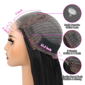 Beauhair Brazilian virgin hair 16 inch closure close-up details for texture and shine.