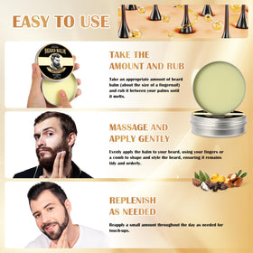 Beauntangly beard balm open jar revealing rich cream