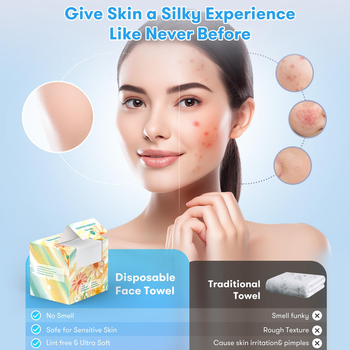 Beauntangly towel's increased thickness and high absorbency support mess-free makeup removal.