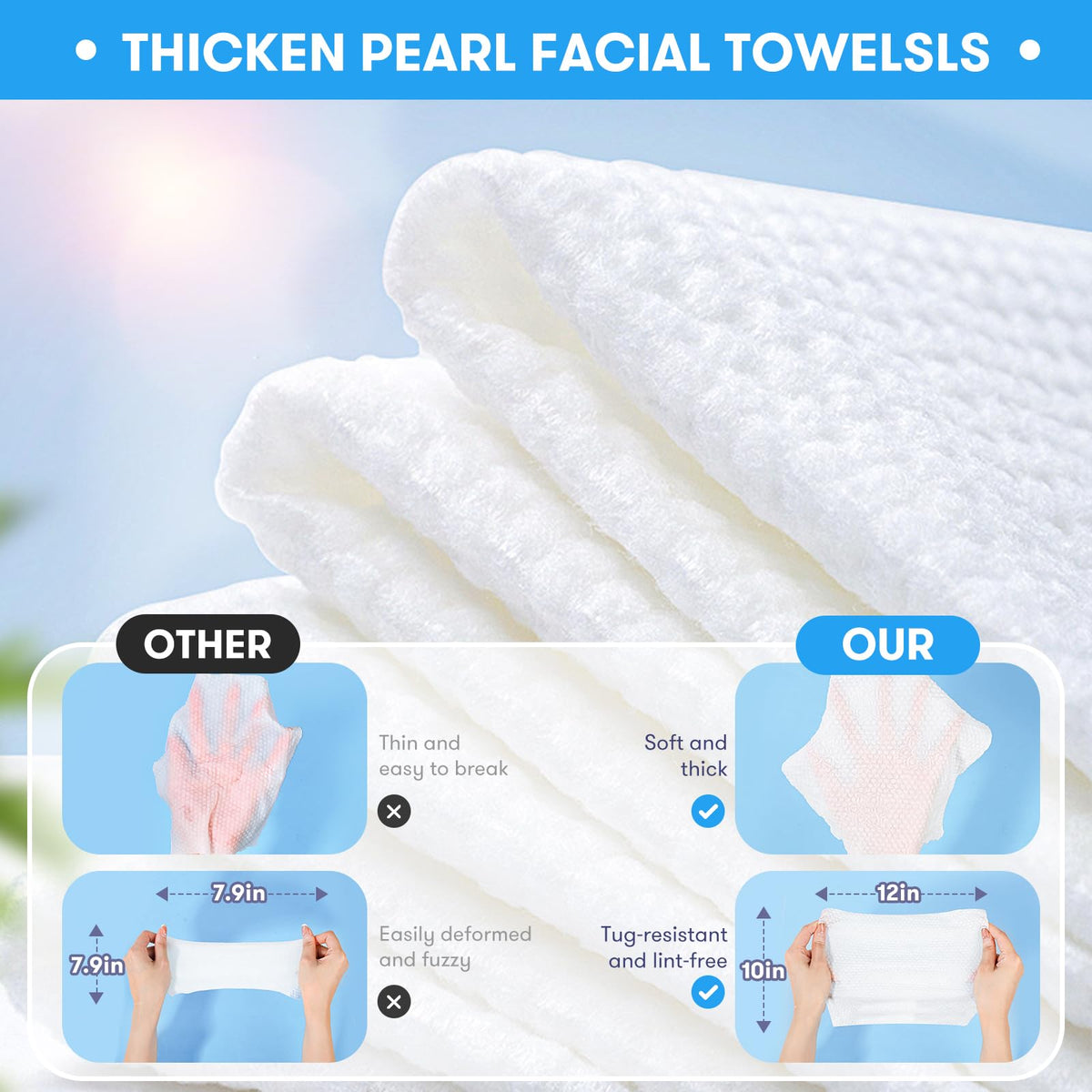 Beauntangly disposable towel effectively lifts makeup and impurities without tugging.