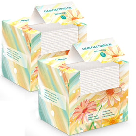 Beauntangly XL disposable face towel packaging showcases biodegradable materials for eco-conscious skincare.