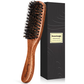 Beauntangly boar bristle brush close up showing natural oil distribution for shine