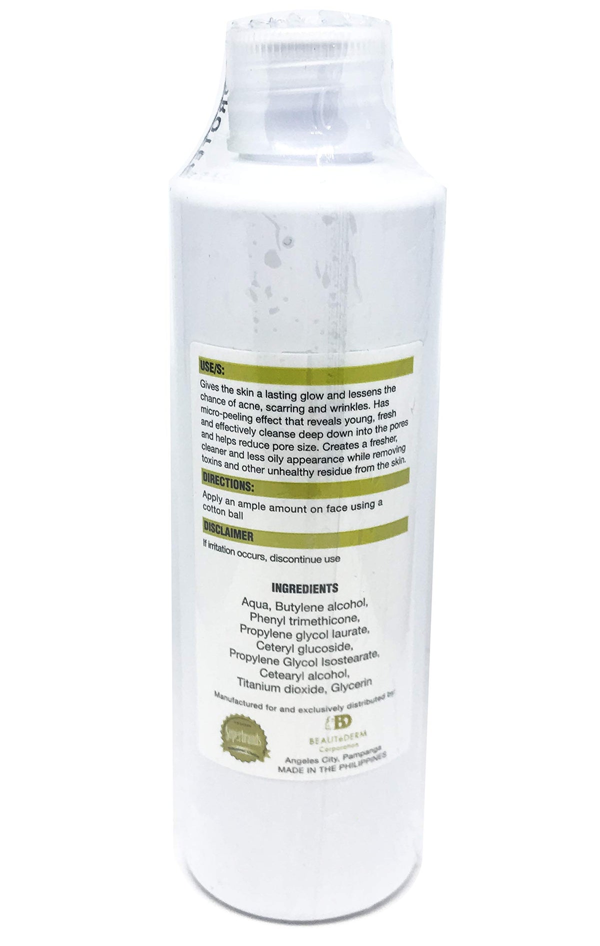 Beautederm Day and Night Toner application scene shows gentle exfoliation for brighter skin