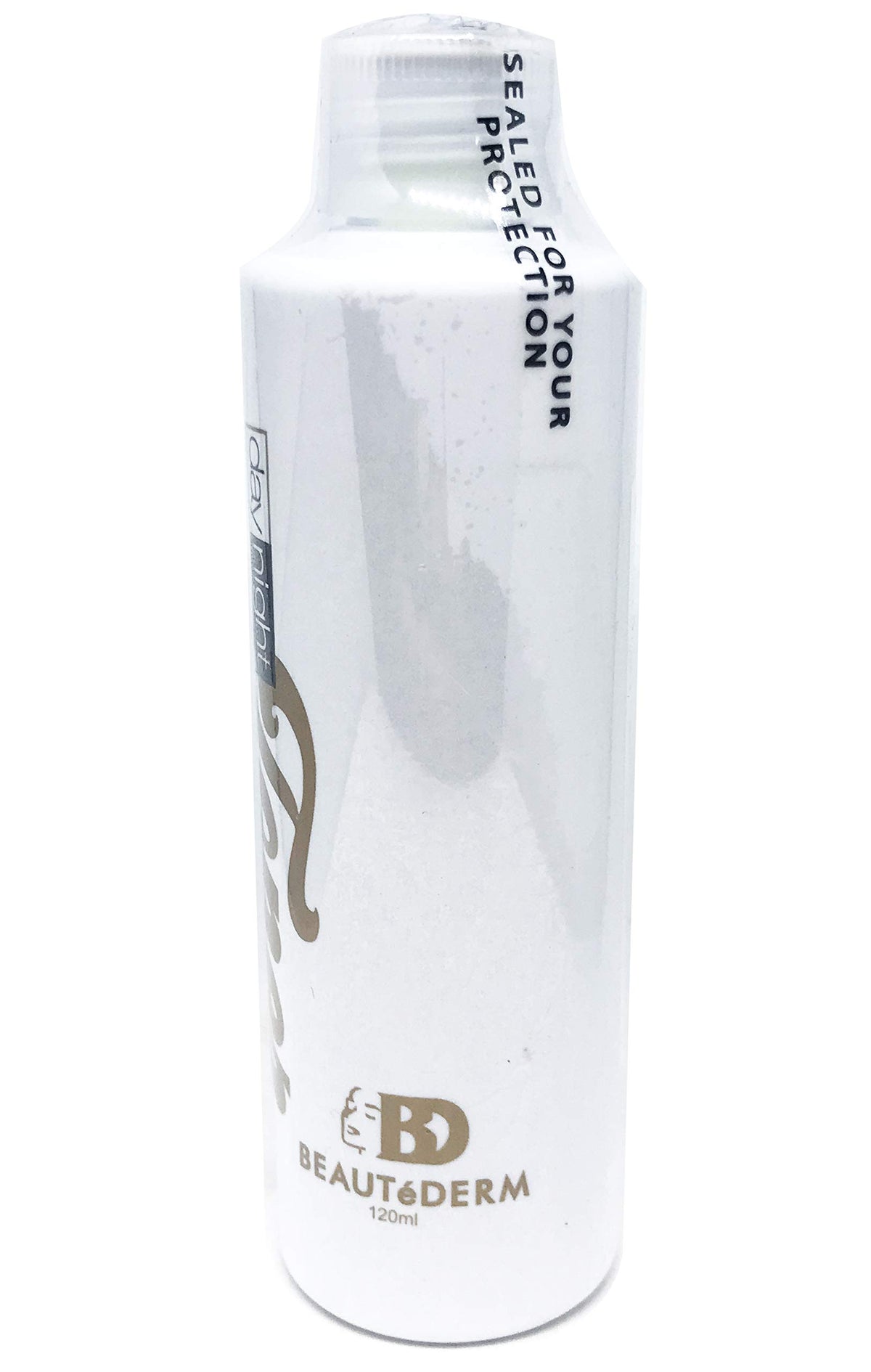 Beautederm Day and Night Toner label closeup showing micro peeling action for even tone